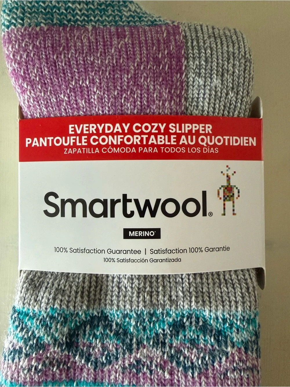Smart Wool Maximum Cushion Cozy Crew Slipper Socks • NWT • Women’s Large